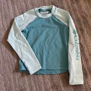 Columbia Kids' Teal and White Long Sleeve Shirt